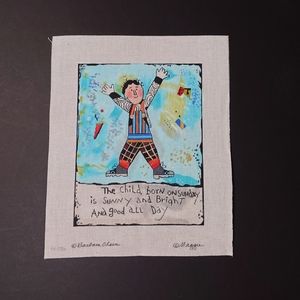 Maggie Needlepoint Mesh Canvas of a Boy